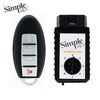 Simple Key 4-Button Smart Remote w/ Panic & Trunk and EZ Installer for 2013-2018 Nissan Infiniti