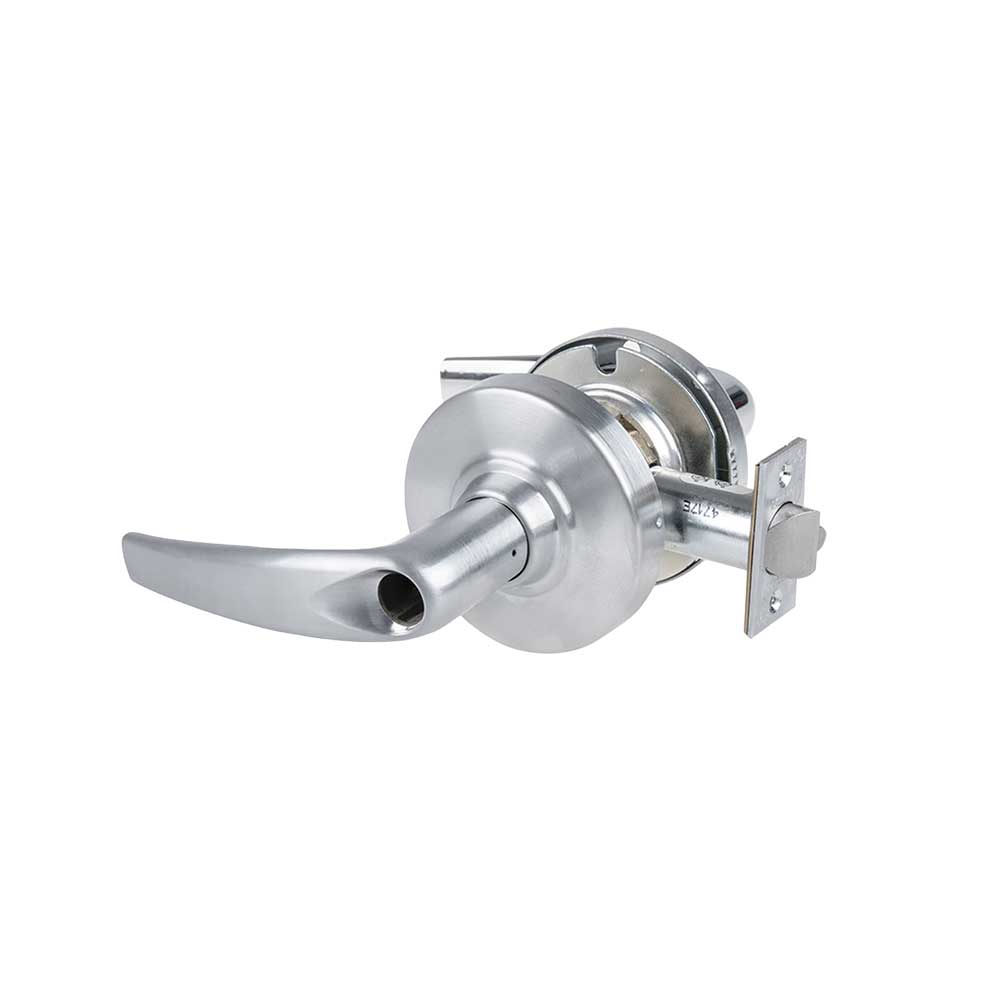 Schlage - ALX53L Entry Athens Lever Lock Less Cylinder - Grade 2  ANSI 47267101 - Strike Satin Chrome