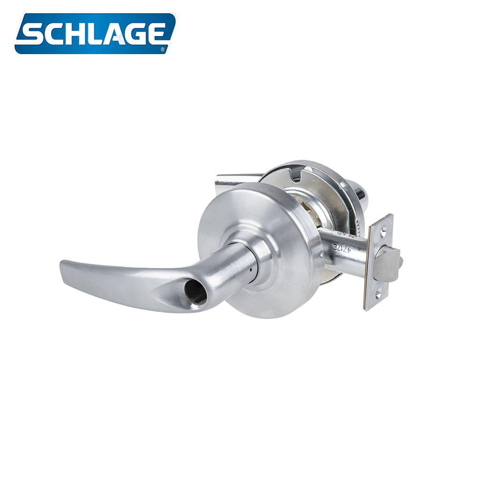 Schlage - ALX53L Entry Athens Lever Lock Less Cylinder - Grade 2  ANSI 47267101 - Strike Satin Chrome