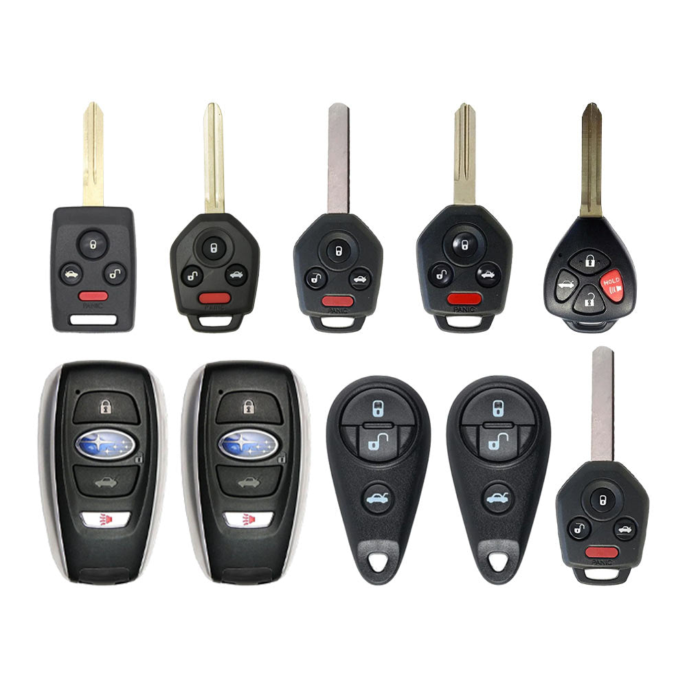 Subaru Key Use AKS KEYS Aftermarket 10 Subaru Keys Bundle – Locksmith Keyless