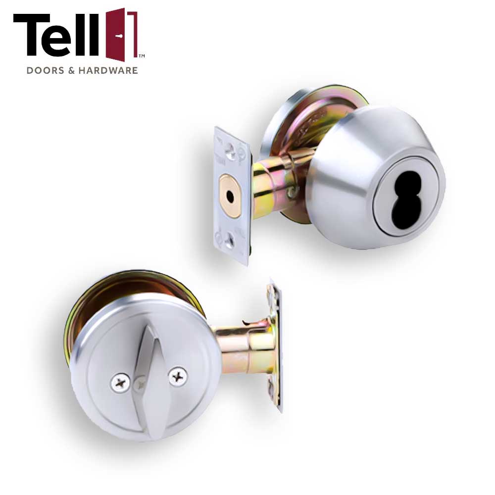 TELL CL100425 2000 Series Standard Duty Tubular Deadbolt Single Cyli
