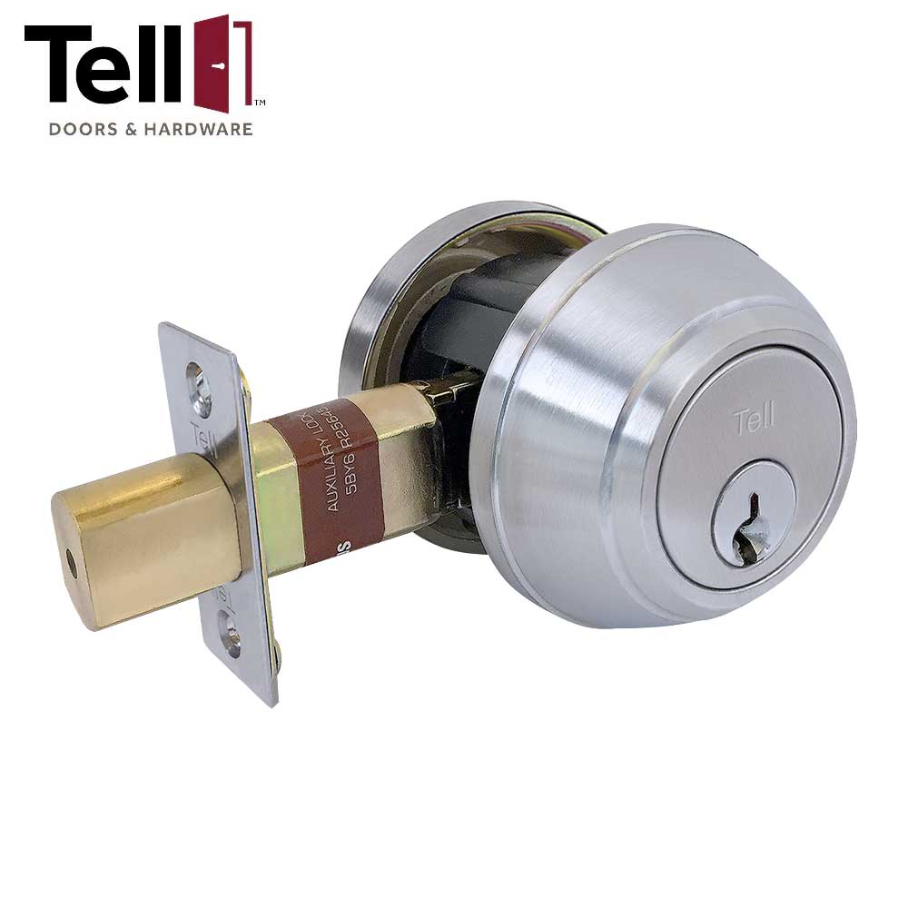 TELL CL100678 1000 Series Heavy Duty Tubular Deadbolt Single Cylin
