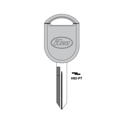 2000 - 2019 Ford Lincoln Mazda Mercury Transponder Key - 4D63 (80 Bits) Chip - H92-PT