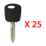 2000 - 2005 Ford Lincoln Mazda Transponder Key - 4D60 Chip - H74-PT / H86-PT (25 Pack)