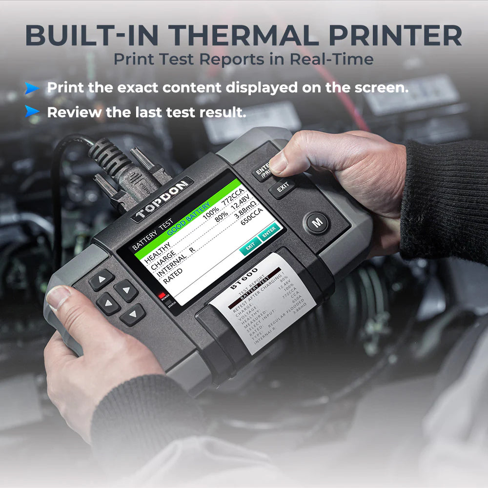 TOPDON BT 600 - Advanced Battery Tester for 12V and 24V Systems