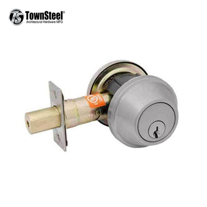 TownSteel - DBT-61 - Commercial Deadbolt - Single Cylinder - Satin Chrome - Grade 2