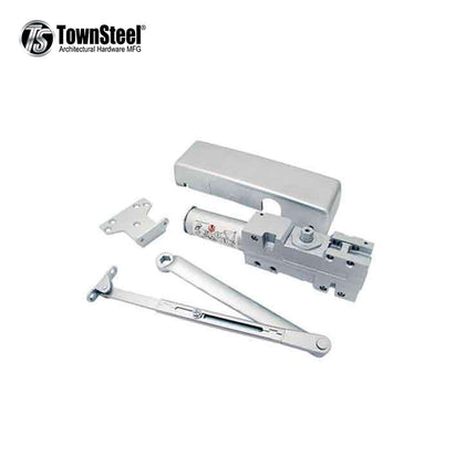 TownSteel - TDC40- Commercial Door Closer - Standard Arm - Cast Iron w Aluminum Finish- Grade 1