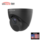 Uniview Tec IPT4KE28BX IR Black Turret Dome Camera 2.88mm 4k 8MP True Day/Night WDR Built-in Microphone