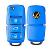 Xhorse Volkswagen B5 Style Remote Key 3 Buttons for VVDI Key Tool English Blue version - Discontinued!
