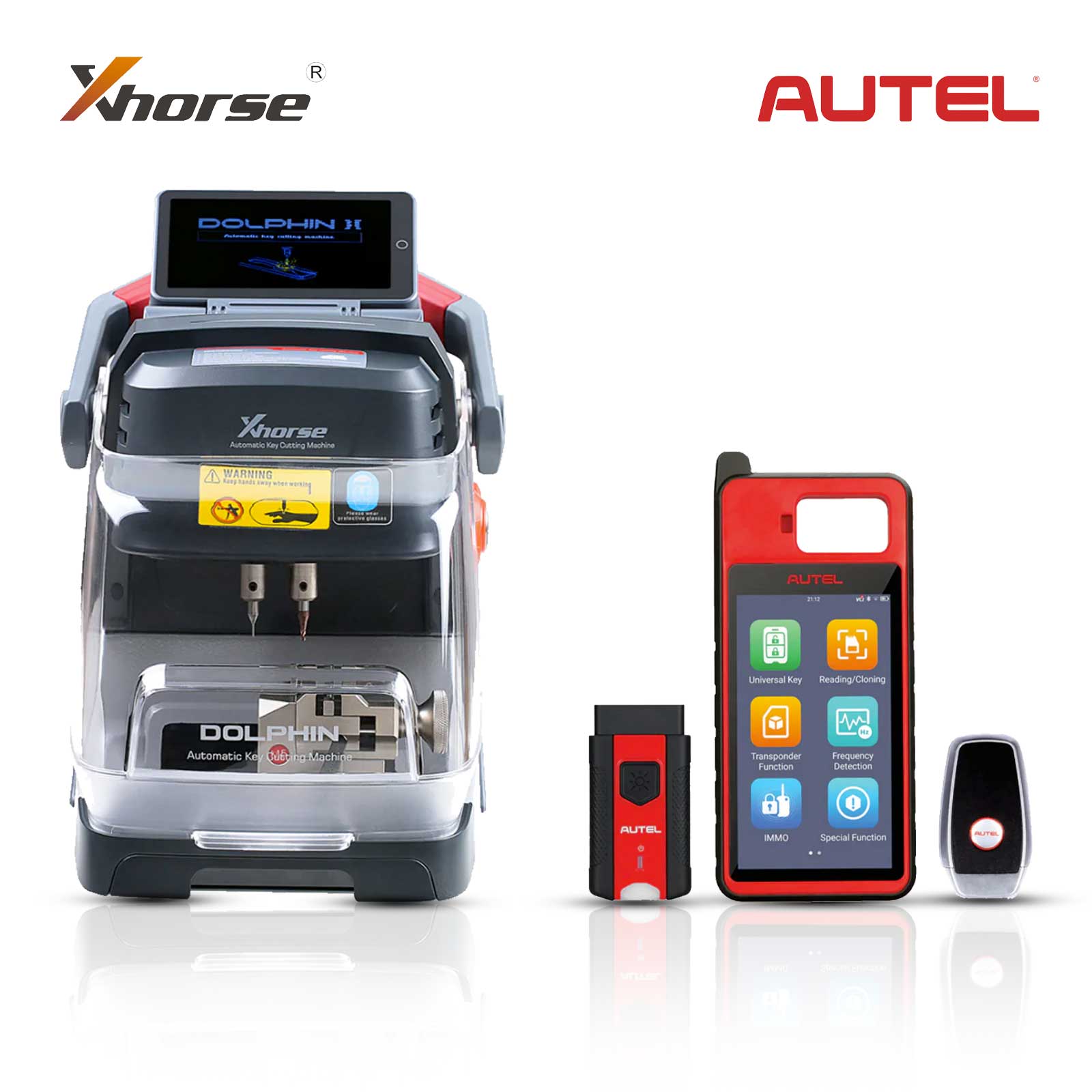 Xhorse XP-005L Dolphin II Key Cutting Machine with Autel MaxiIM