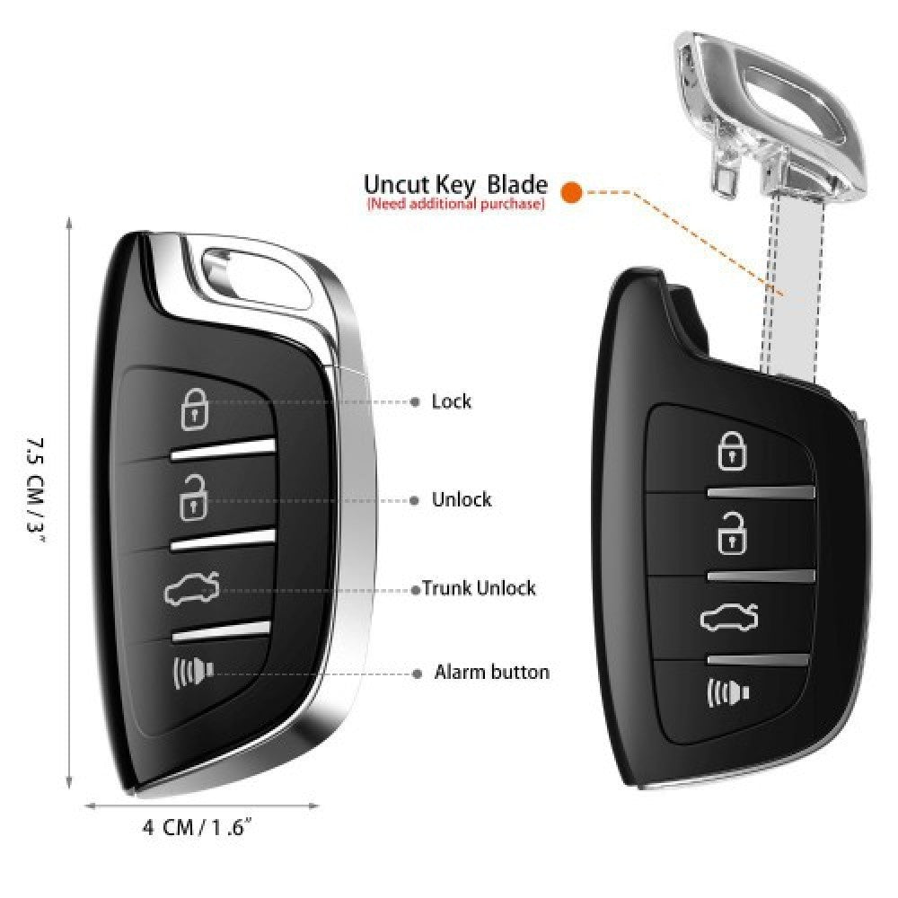 Wireless Key Module Universal Wireless Smart Key with Proximity Function Colorful Crystal