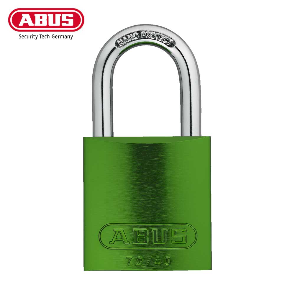ABUS - 72/40 - Corrosion Resistant Anodized Aluminum Padlock - 1 Inch Shackle with Optional Keying and Optional Finish