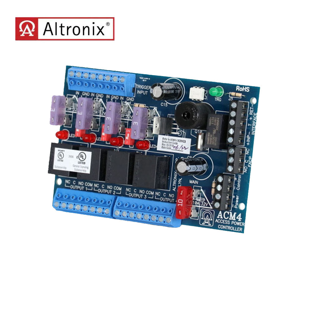 Acms Controller Altronix - ACM4 - Access Power Controller - 4 Fused Relay Outputs ...
