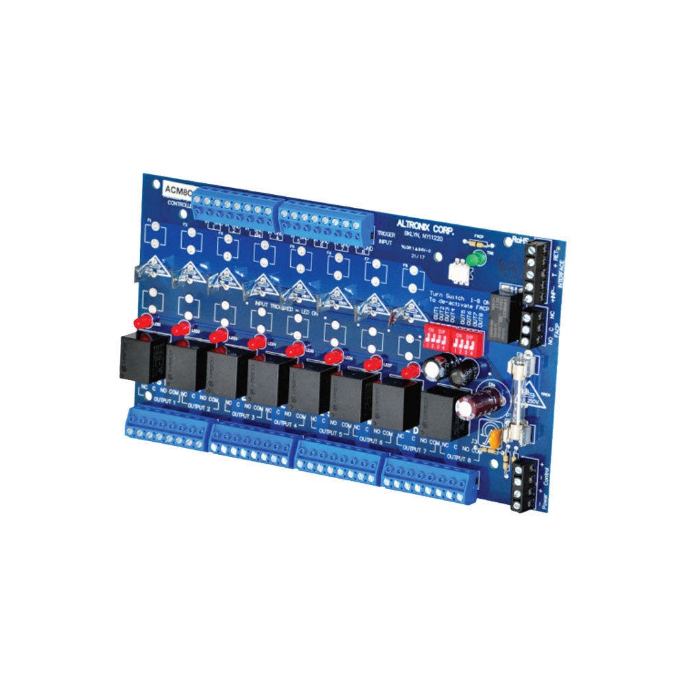 Acms8 Altronix - ACM8CB - Access Power Controller - 8 PTC Class 2 Relay Outp ...