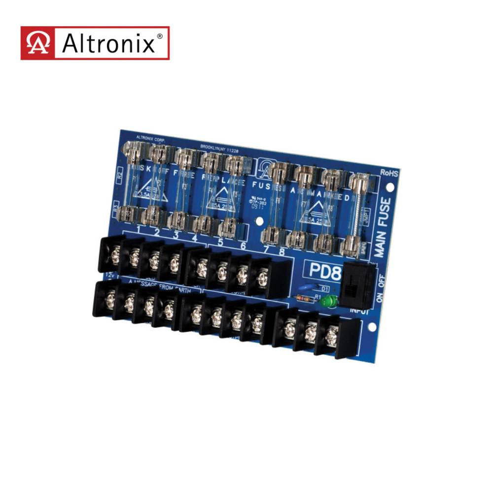 Altronix - PD8 - Power Distribution Module 8 Fused Power Supply