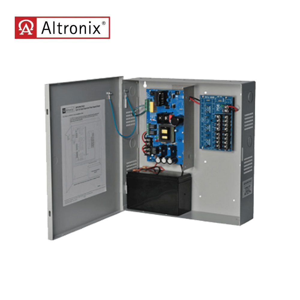Altronix - SMP10PM12P8CB - Supervised Power Supply Charger - 8 PTC Protected 12VDC at 2.5A Outputs - Grey Enclosure