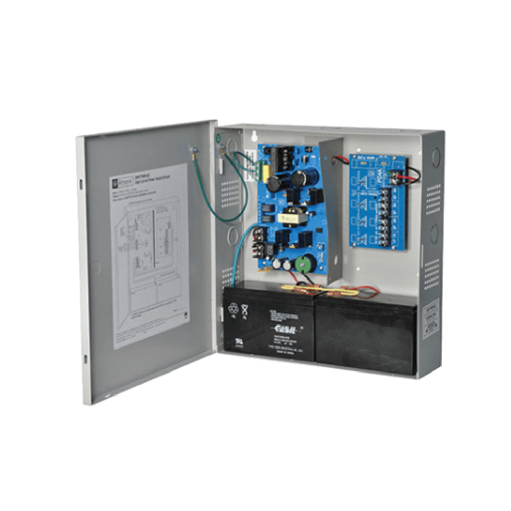 Altronix - SMP7PMP4CB - Supervised Power Supply Charger with 4 PTC Protected Outputs - 12 or 24VDC at 6A Output - 2.5A Max per Output - Grey Enclosure