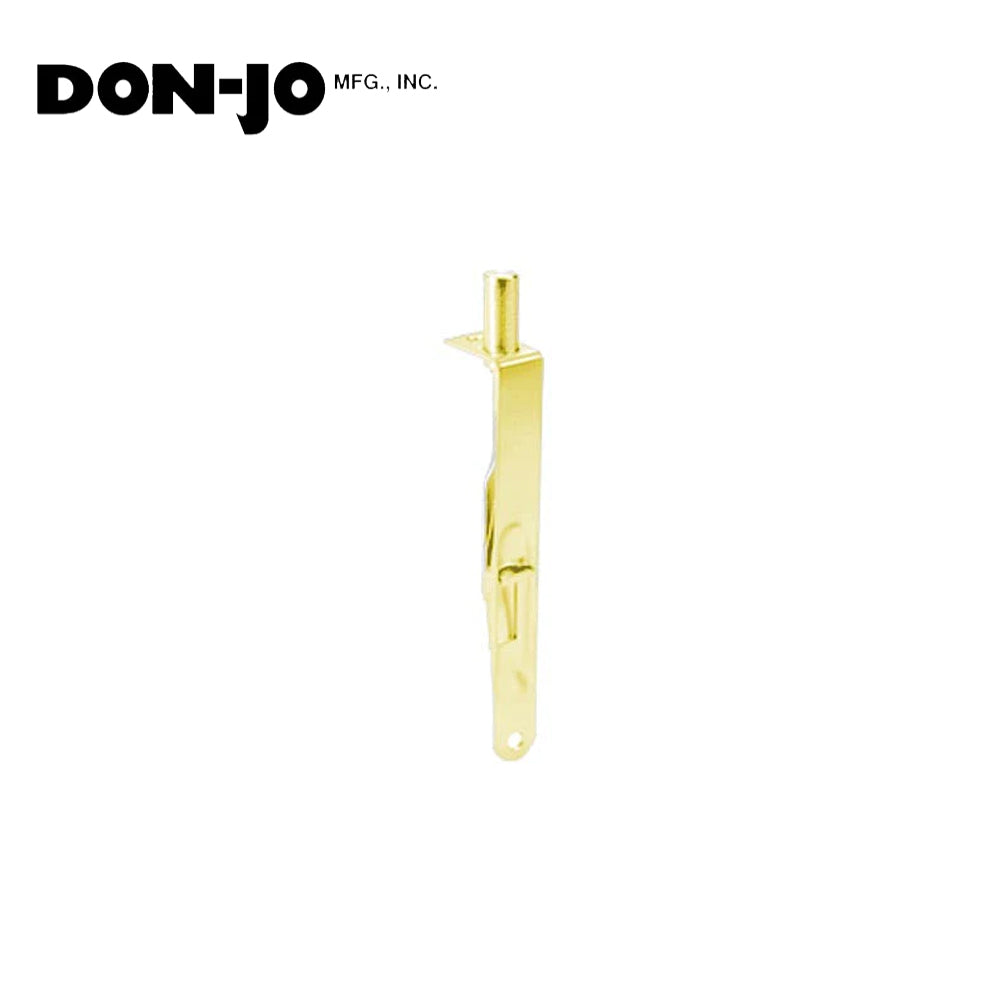 Don-Jo - 1640-605 - Manual Flush Bolt for Wood Door 6 Length and 3/4 Width with ANSI A156.16 - 605 (Bright Brass Finish)