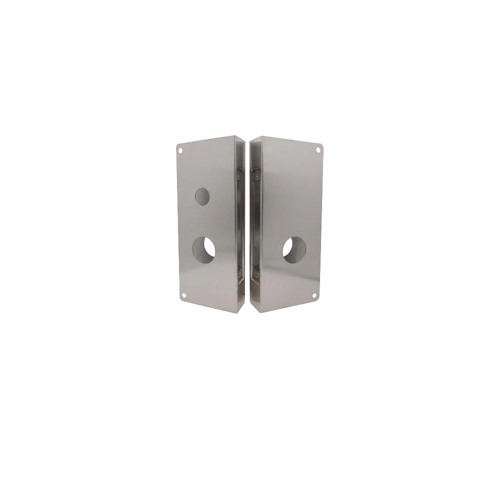 Don-Jo - 4020-LH-S-CW - Wrap Around Plate 22 Gauge Steel 12 Height and 5-1/8 Width with 2-3/4 Backset - S (Satin Stainless Steel Finish-630)
