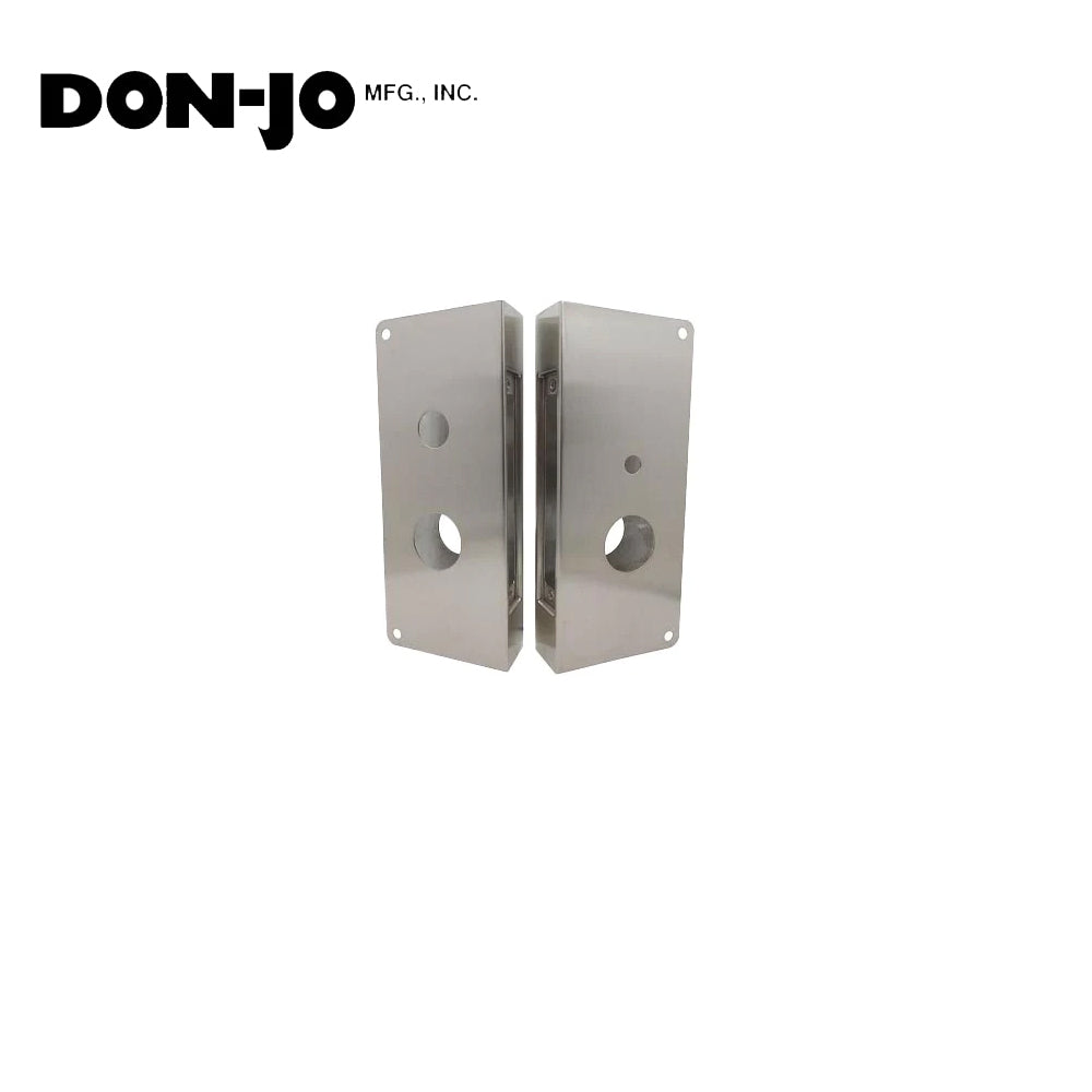Don-Jo - 4020T-LH-S-CW - Wrap Around Plate 22 Gauge Steel 12 Height and 5-1/8 Width with 2-3/4 Backset - S (Satin Stainless Steel Finish-630)