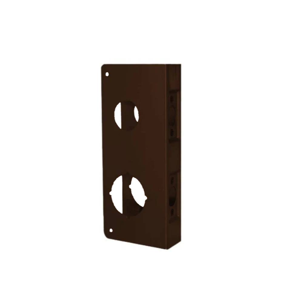 Don-Jo - 484-BZ-CW - Wrap Around Plate for Double Locks 22 Gauge Steel 9 Height and 4-1/4 Width with 2-3/4 Backset - BZ (Satin Bronze Finish-612)
