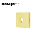 Don-Jo - 6-AB-CW - Wrap Around Plate with 22 Gauge Steel, 4 Width and 4-1/2 Height - 2-3/8 Backset - AB (Satin Brass Finish-609)