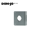 Don-Jo - 75-S-CW - Wrap Around Plate 22 Gauge Steel, 4-3/4 Width and 5-1/2 Height with 2-1/8 Hole for Marks Cylindrical Lever Lock - 2-3/4 Backset - S (Satin Stainless Steel Finish-630)