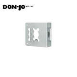 Don-Jo - 81-S-2-CW - Wrap Around Plate 22 Gauge Steel 4-3/4Width and 9 Height with 2-1/8 Hole for Cylindrical Lever Lock - 2-3/4 Backset - S (Satin Stainless Steel Finish-630)