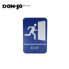 Don-Jo - 9070-38 - Exit Sign Matte Blue - 9" x 6" Diameter