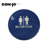 Don-Jo - CHS-3 - Title 24 Sign Men/Women/Handicap Triangle White on Blue