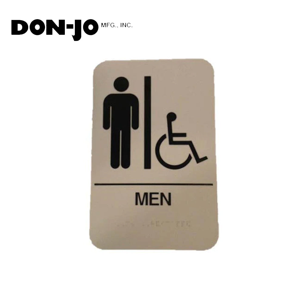 Rectangular Ada Sign Don-Jo - HS-9050-01 - A.D.A. Sign for Men/Handicap Rectangle 6 Width a