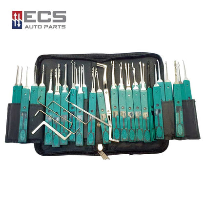 ECS AUTO PARTS 38 In One Lock Pick & Tension Wrench Starter Kit