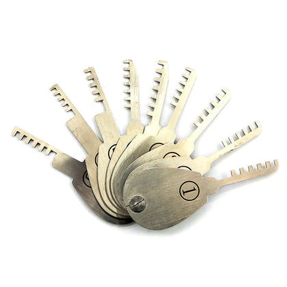 ECS AUTO PARTS Comb Lock Pick Keychain Tool 9 in One