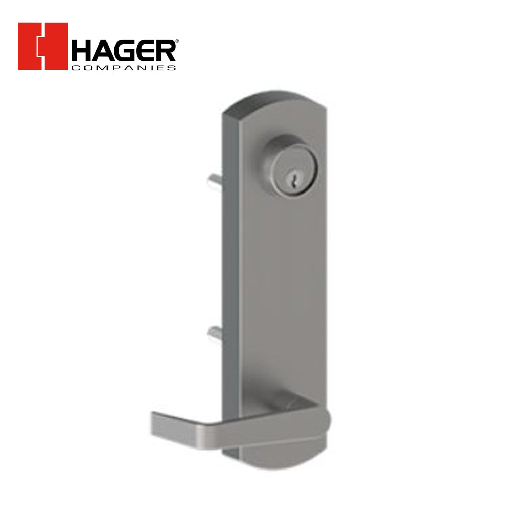 HAGER - 45CE WTN US26D - 4500 Series Exit Device Trim - Cylinder Escutcheon Classroom Lever - Withnell Design - Grade 1 - Satin Chrome-626