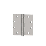 HAGER - ECBB1101 - Full Mortise Ball Bearing Hinge - 4.5 Inch by 4.5 Inch - 5 Knuckle - Satin Stainless Steel