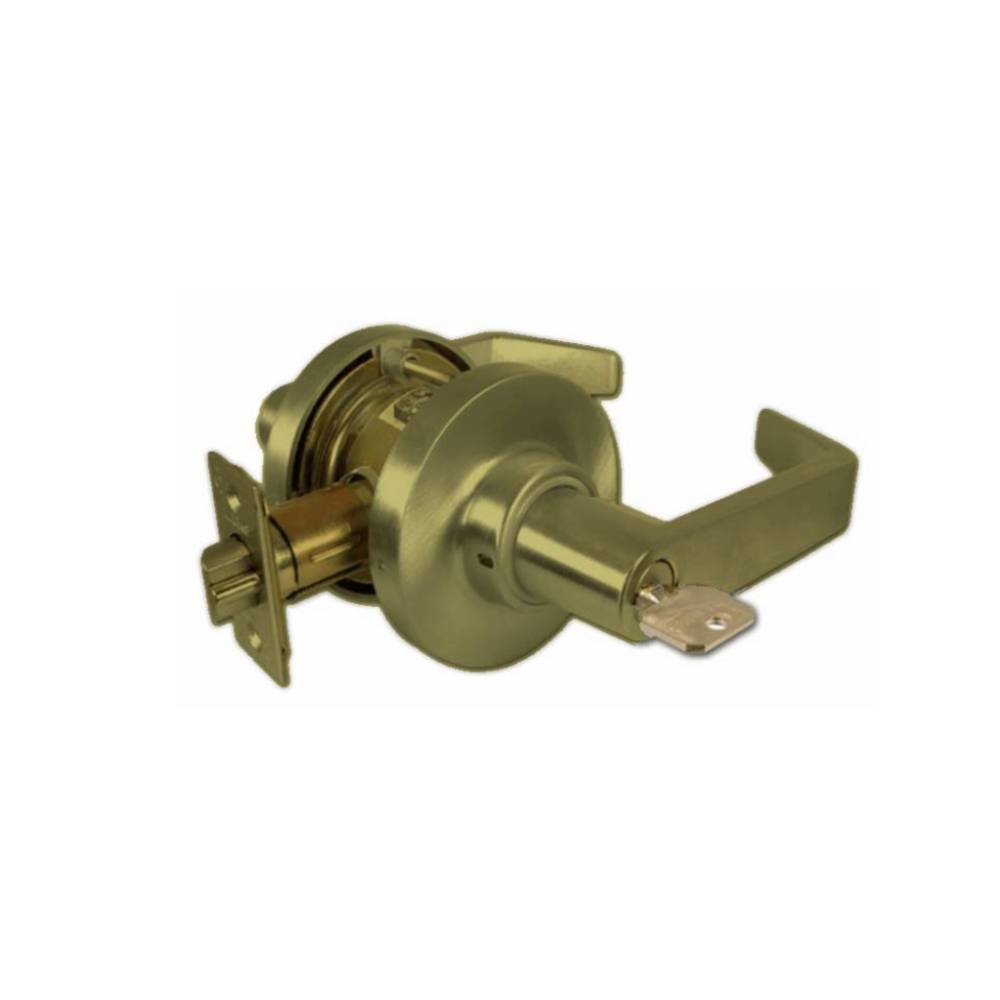 Marks USA - 195RF - Storeroom Function Cylindrical Lock - Key in Lever Cylinder- American Lever 6-Pin - 3-7/16 Rose Diameter - 2-3/4 Backset - Non-Handed - F86 ANSI - Grade 1 - Satin Brass