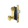 Marks USA - 21AC - Ornamental Iron Unilock Entrance Knob Mortise Lockset - Backset 2-1/2" - 5 Pin - Double Cylinder - Bright Brass