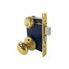 Marks USA - 22AC - Ornamental Iron Entrance Knob Mortise Lockset - Backset 2-1/2" - 5 Pin - Double Cylinder - Bright Brass
