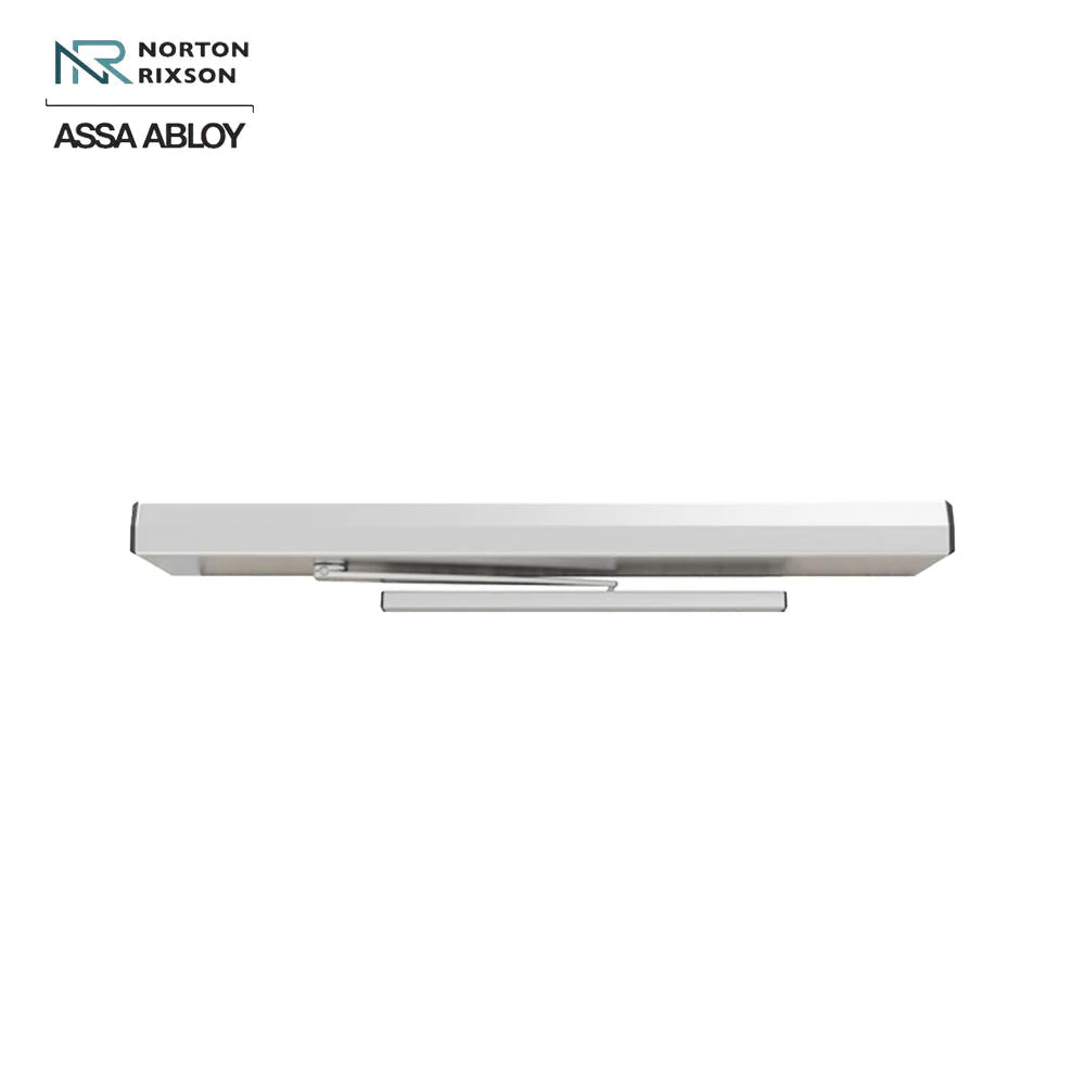 Norton - 6211 - Low Energy Surface Mounted Electromechanical Door Operator with Slide Track Arm Standard Pull Side and 36" - 48" Door Size - 689 (Aluminum Painted)