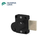 OLYMPUS LOCK - 100DR - Cabinet Deadbolt Door Lock - Key-Retaining Optional Drawer - N Series - Optional Cylinder Length - Optional Keying - US19 (Flat Black-622)