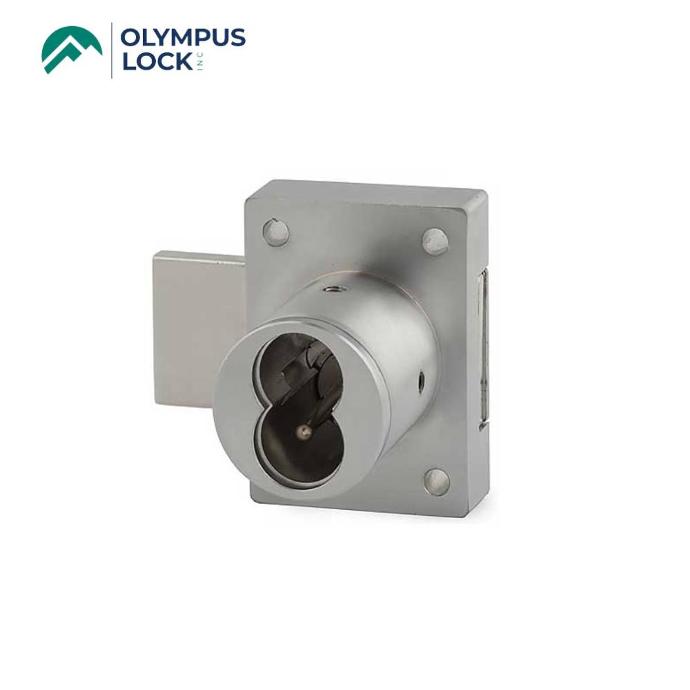 OLYMPUS LOCK - 721DR - Small Format (BEST) IC Core Deadbolt Cabinet Drawer Lock - Optional Cylinder Length - Optional Key Retaining - Optional Security - US26D (Satin Chrome-626)