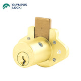 OLYMPUS LOCK - R078 - Cabinet/Furniture Deadbolt Drawer Lock - R Series - 1-1/8 Inch Cylinder Length - Oprional Keying - Right Handed - Optional Color