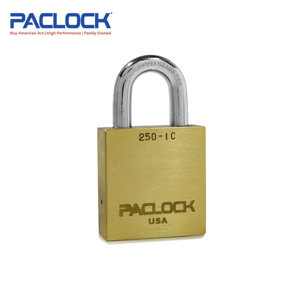 PACLOCK Heavy-Duty Brass Padlock with 3/4 Inch Shackle Spread 250-IC S