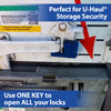 PACLOCK Hidden-Shackle Aluminum Block-Lock-Style Lock with PR1 Keyway “KiK-BL17A-1100” Series
