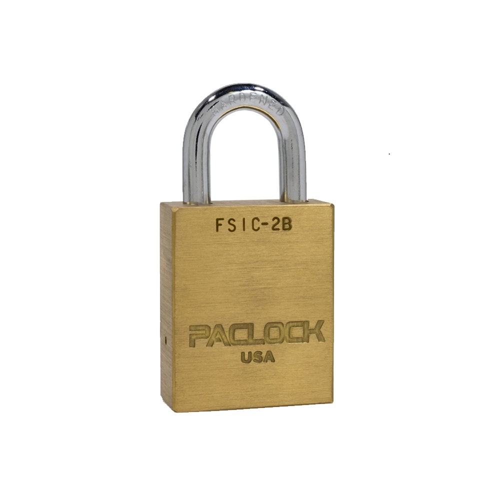 PACLOCK Medium-Duty Brass Padlock with 3/4 Inch Shackle Spread FSIC-2B