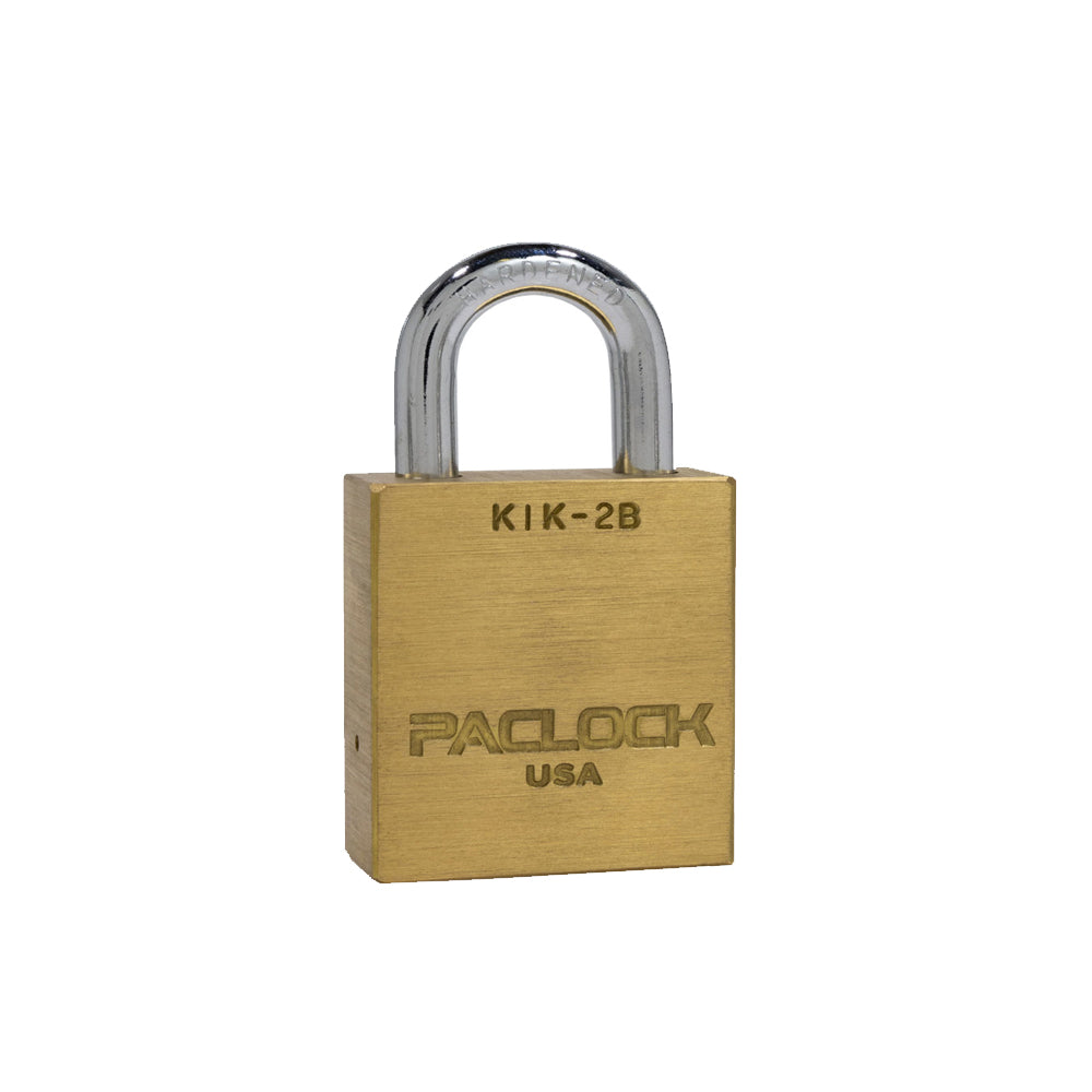 PACLOCK Medium-Duty Brass Padlock with 3/4 Inch Shackle Spread KiK-2B