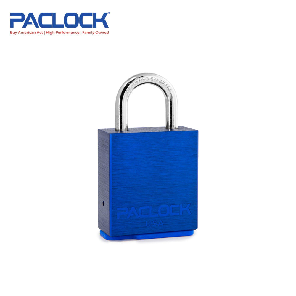 PACLOCK Light-Duty Aluminum Padlock with 3/4 Inch Shackle Spread LFIC-M32-1A Series - Hardened Stainless Steel Shackles