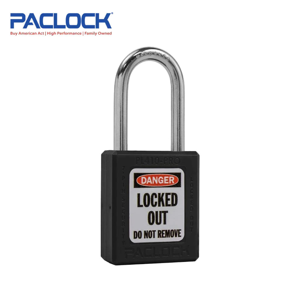 PACLOCK Thermoplastic 7-Pin Lock - Tag Out Padlock with Shackle Spread