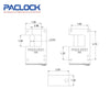 PACLOCK Hidden-Shackle Aluminum Block-Lock-Style Lock “UCS-17A-1100” Series
