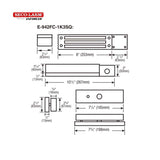 SECO-LARM E-942FC-1K3SQ 1,200-lb Electromagnetic, Face Mount, Weldable Gate Lock